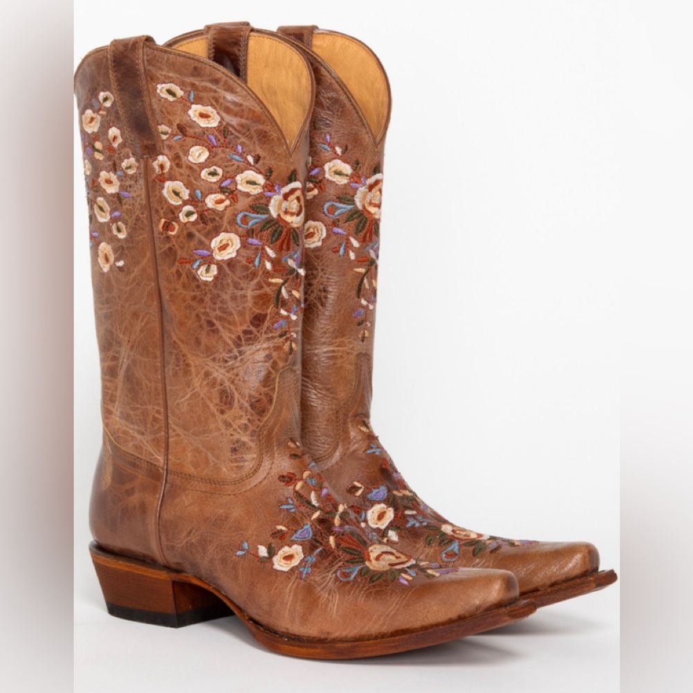 SHYANNE MAISIE FLORAL EMBROIDERED WESTERN BOOTS - SIZE 10 *worn once!*